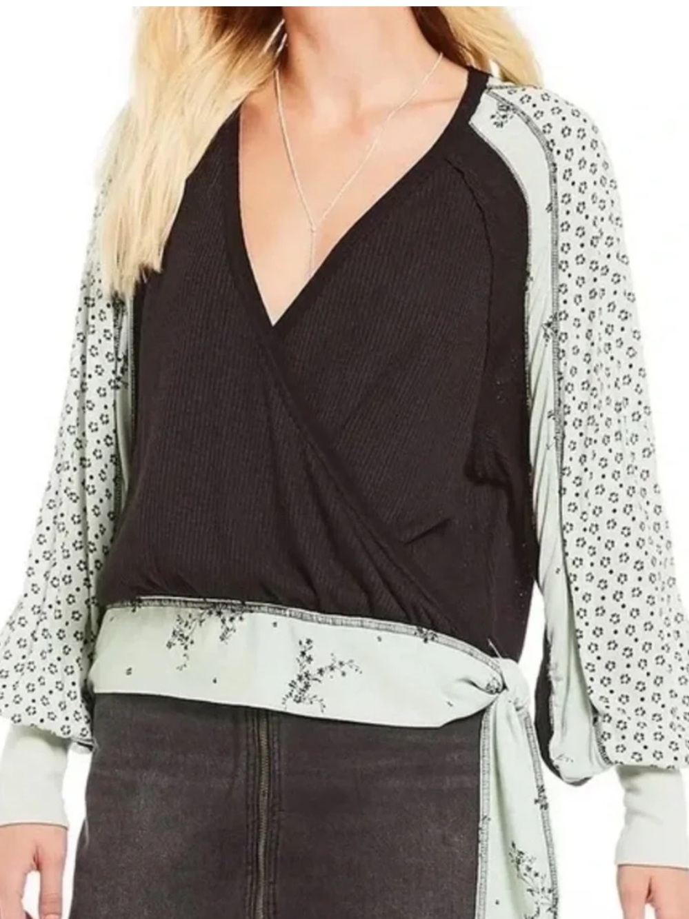 Free People Auxton Thermal Top size XS oversized